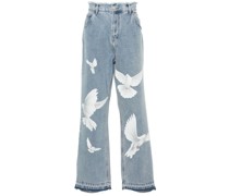 Freedom Dove Wide-Leg-Jeans