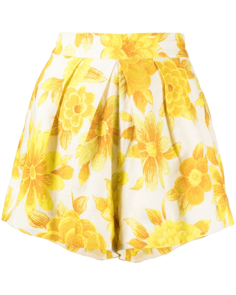 ALEMAIS Damen Leinenshorts mit Print
