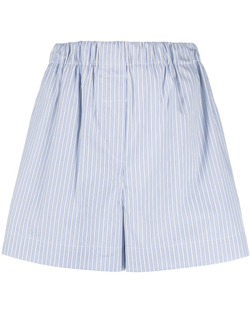 Maje Damen Gestreifte Shorts mit elastischem Bund