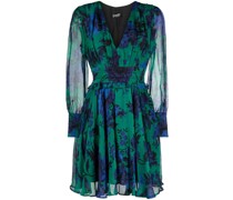 Seidenkleid mit Blumen-Print
