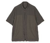 panelled short-sleeve shirt