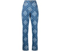 Gerade Jeans mit Print