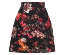 A-Linien-Rock mit Blumen-Print