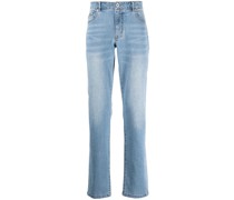 Man On The Boon. Ausgeblichene Slim-Fit-Jeans