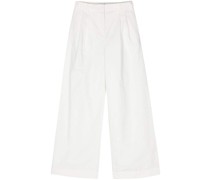 wide-leg textured trousers