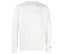 long-sleeved reflective-logo T-shirt