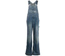 Ausgeblichene Jeanslatzhose
