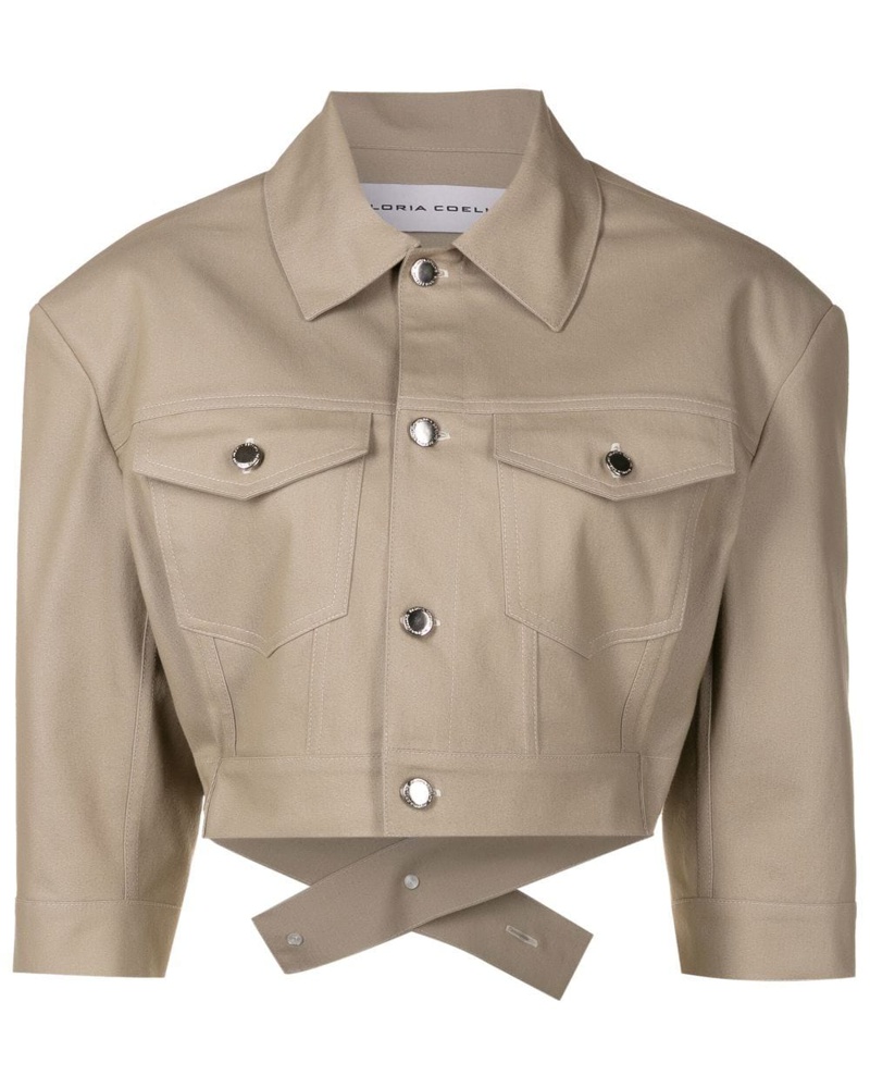 Gloria Coelho Damen Schmale Cropped-Jacke