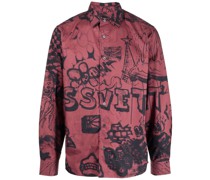 Hemd mit Graffiti-Print