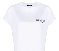 Cropped-T-Shirt mit Logo-Print