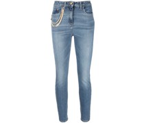 Skinny-Jeans mit Kettendetail
