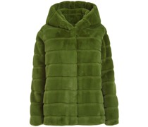 Kapuzenmantel aus Faux Fur