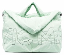 Schultertasche mit Logo-Stickerei