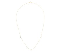 18kt Gelbgoldhalskette mit Edelsteinen