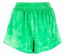 Samtshorts mit hohem Bund