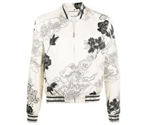 Bomberjacke mit Blumen-Print