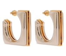 Split square hoop earrings