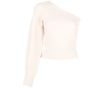 Gerippter One-Shoulder-Pullover