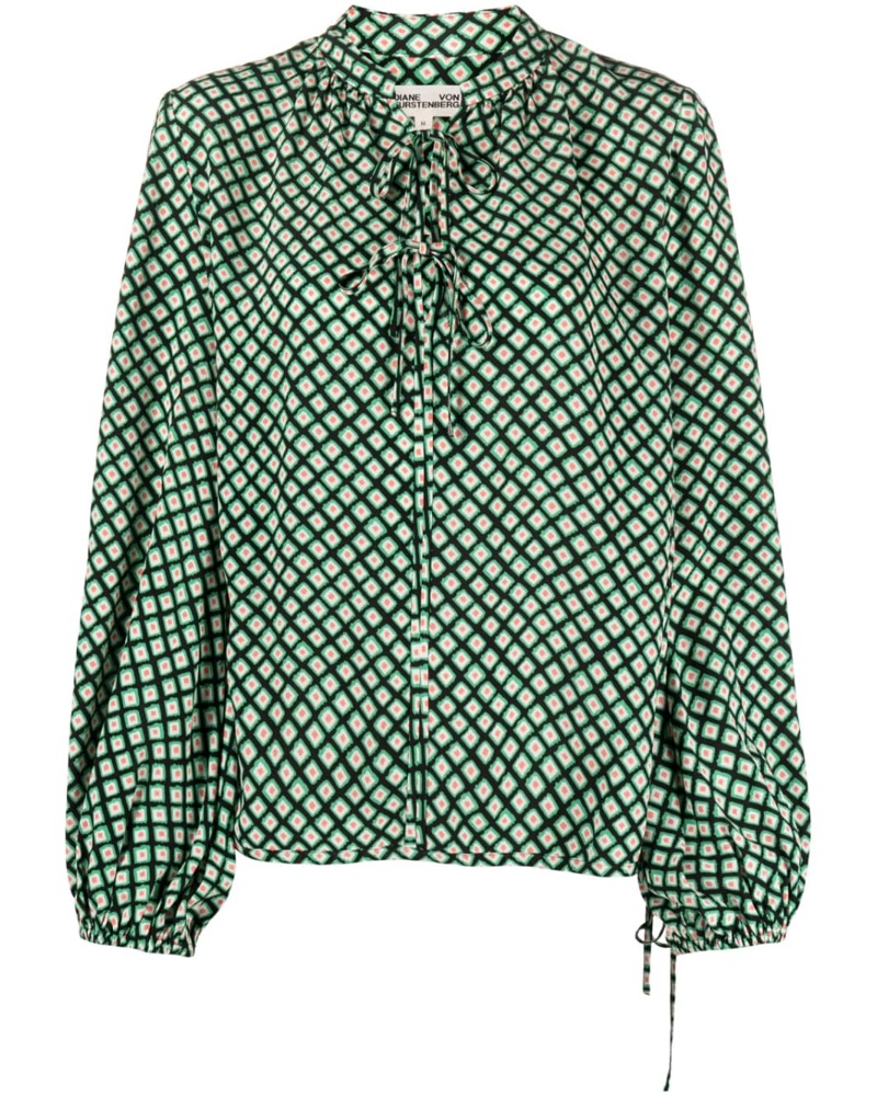 Diane von Furstenberg Damen Bluse mit geometrischem Print