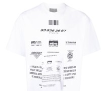 T-Shirt mit Barcode-Print