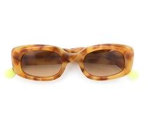Eckige Sonnenbrille in Schildpattoptik