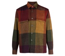 Kariertes Hemd in Colour-Block-Optik