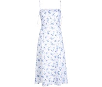 Christen floral-print linen dress