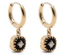 9kt yellow gold Pierrot diamond earrings