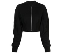 Gefütterte Cropped-Bomberjacke