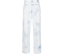bleached straight jeans