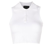 Cropped-Top mit Poloshirtkragen