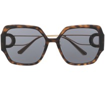 Oversized-Sonnenbrille in Schildpattoptik