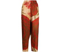 Tapered-Hose mit Blumen-Print