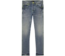 Ausgeblichene Tapered-Jeans