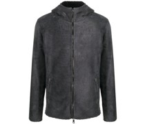 Shearling-Jacke mit Kapuze