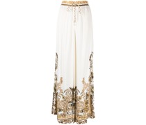 Palazzohose mit Barock-Print