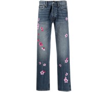 Bestickte Blossom Jeans