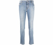 Halbhohe Straight-Leg-Jeans
