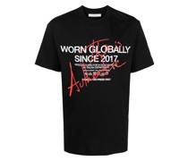 T-Shirt mit "Worn Globally"-Print
