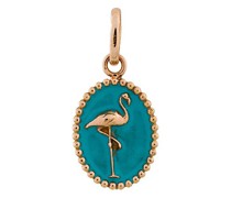18kt Goldmedaillon mit Flamingo-Motiv
