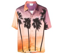 Hemd mit Sunset Palms-Print