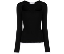 Intarsien-Pullover mit Cut-Out
