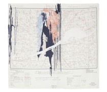 Seidenschal mit Landkarten-Print