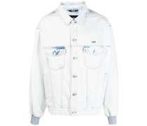 Jeansjacke mit Bleach-Effekt