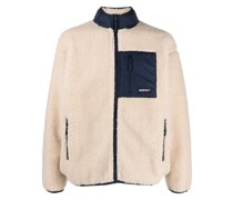 logo-patch fleece jacket