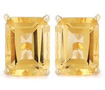 14kt Gelbgold-Hängeohrringe mit Diamanten