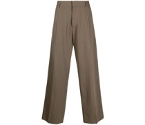 high-waist straight-leg trousers