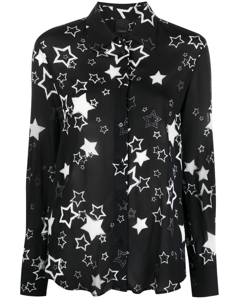 Pinko Damen Hemd mit Sterne-Print