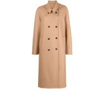 double-breasted wool long coat