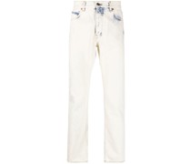 Gerade Jeans mit Bleach-Effekt